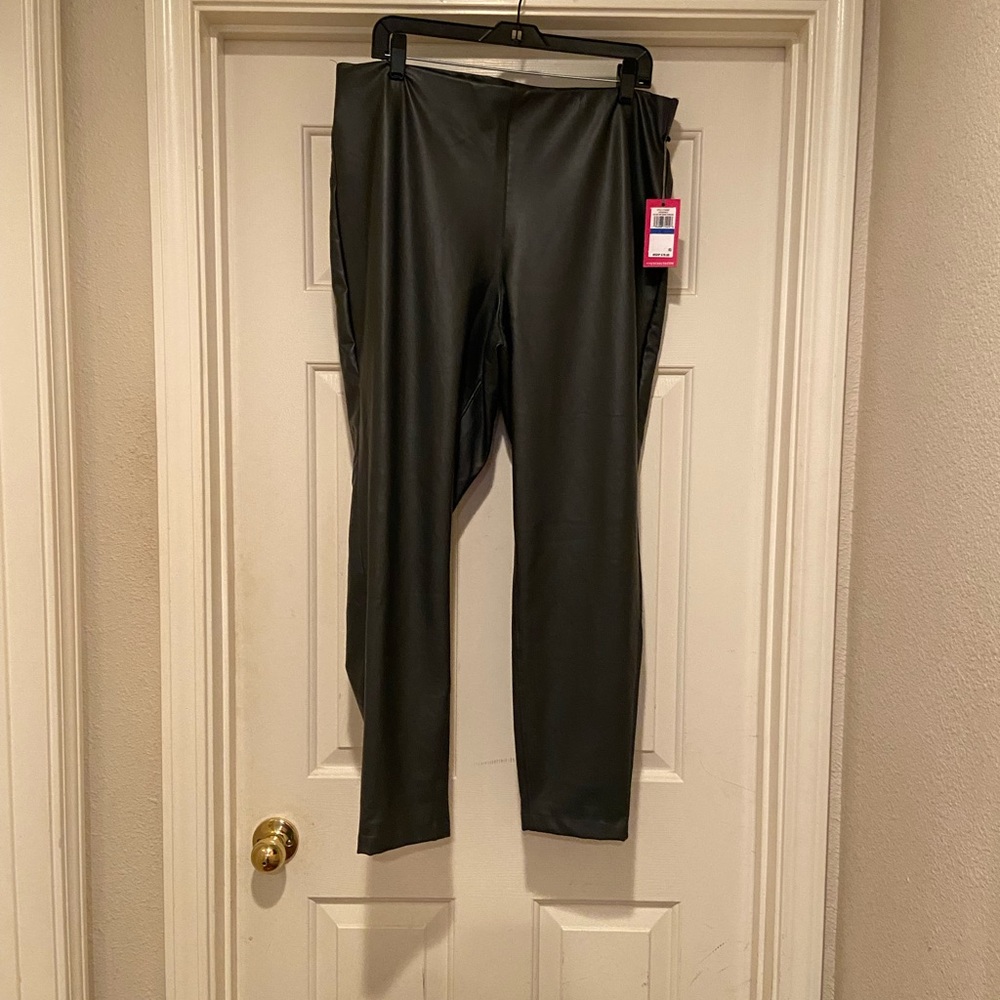 NWT Vince Camuto Dark Pewter Faux Leather Skinny Pants Various Sizes READ